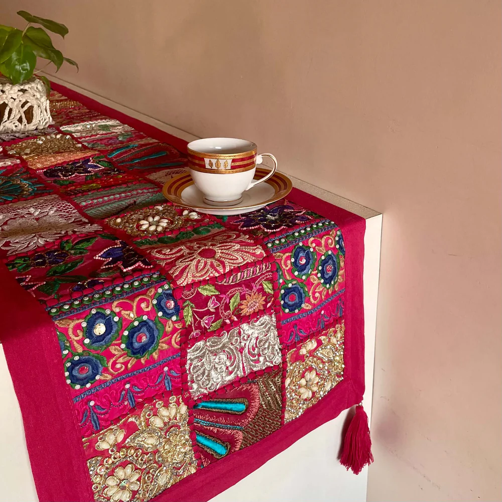 Atrangi_Studio_Patchwork_Table_Runner_Pink_01